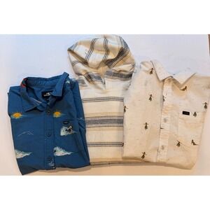 Boys Surf Bundle O'Neill Rip Curl Quiksilver Shirts Hoodie Size L 14-16 Blue